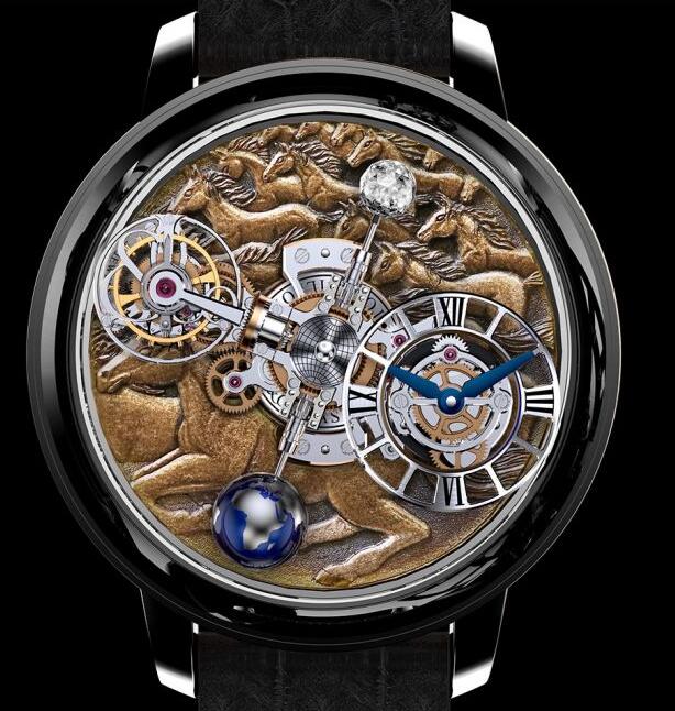 Jacob & Co ASTRONOMIA TOURBILLON STALLION BLACK AT100.40.AC.UE.B Replica watch